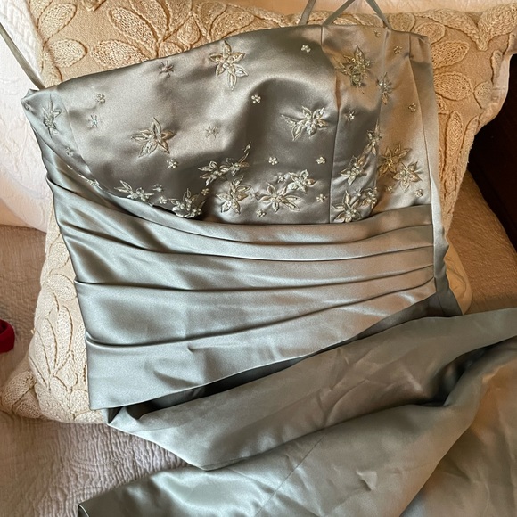 Gorgeous Sage green gown NWT - Picture 5 of 10